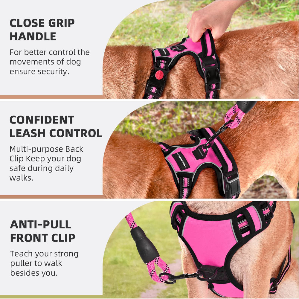 Juqiboom included leash 5ft heavy-duty pink medium enables versatile outdoor use.