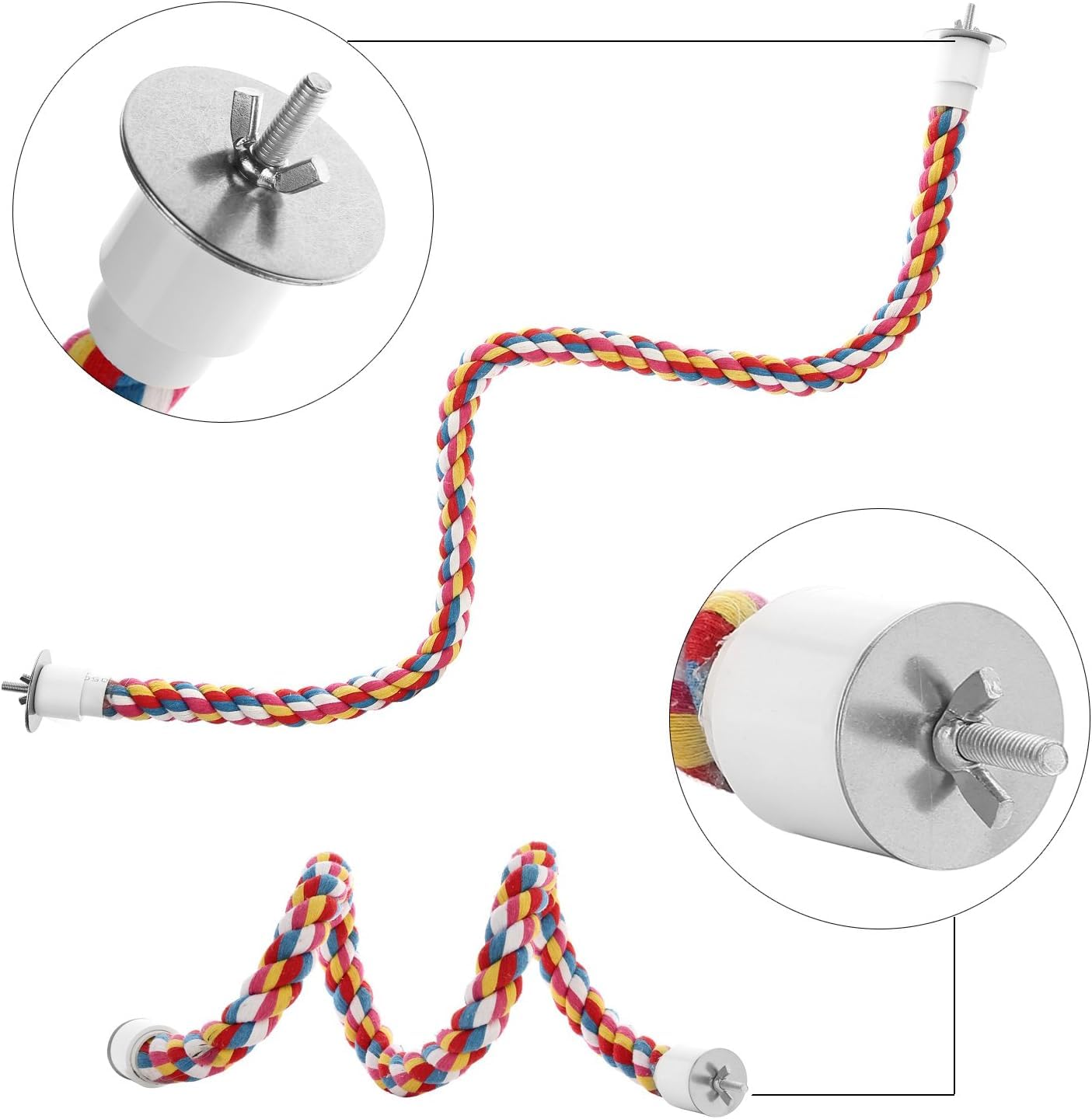 Jusney Connecting Cage Perch Attachment enables quick, secure cage customization.