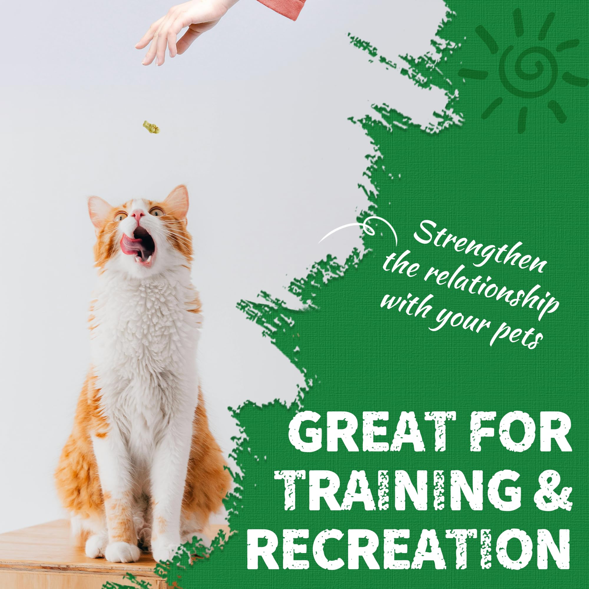 Just Try 36oz cat treats salmon-catnip-flavor satisfies palates during treat time.