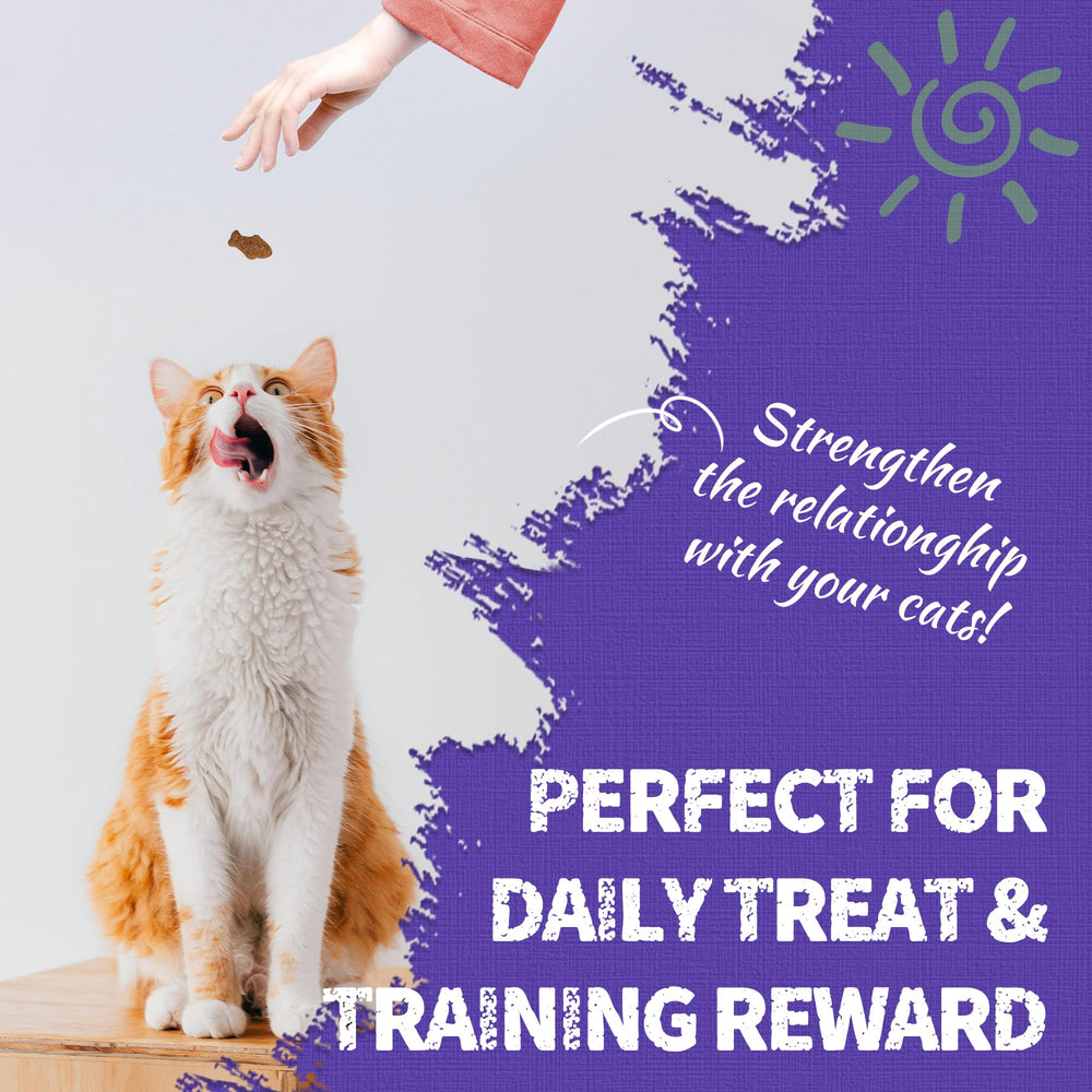 Just Try Blueberry Cat Treats dental-care oriented crunching action