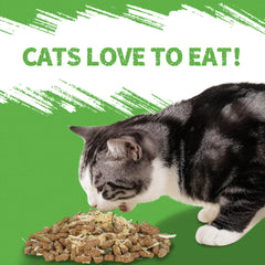 Just Try cat grass jerky treats dental-crisp bites promote plaque-safe chewing.