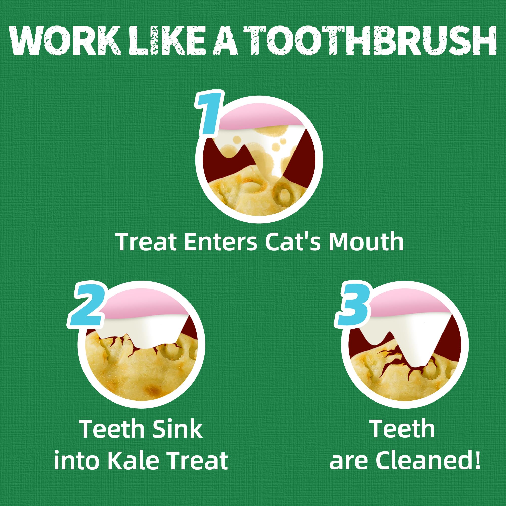 Just Try kale spinach cat treats crispy texture aiding dental care