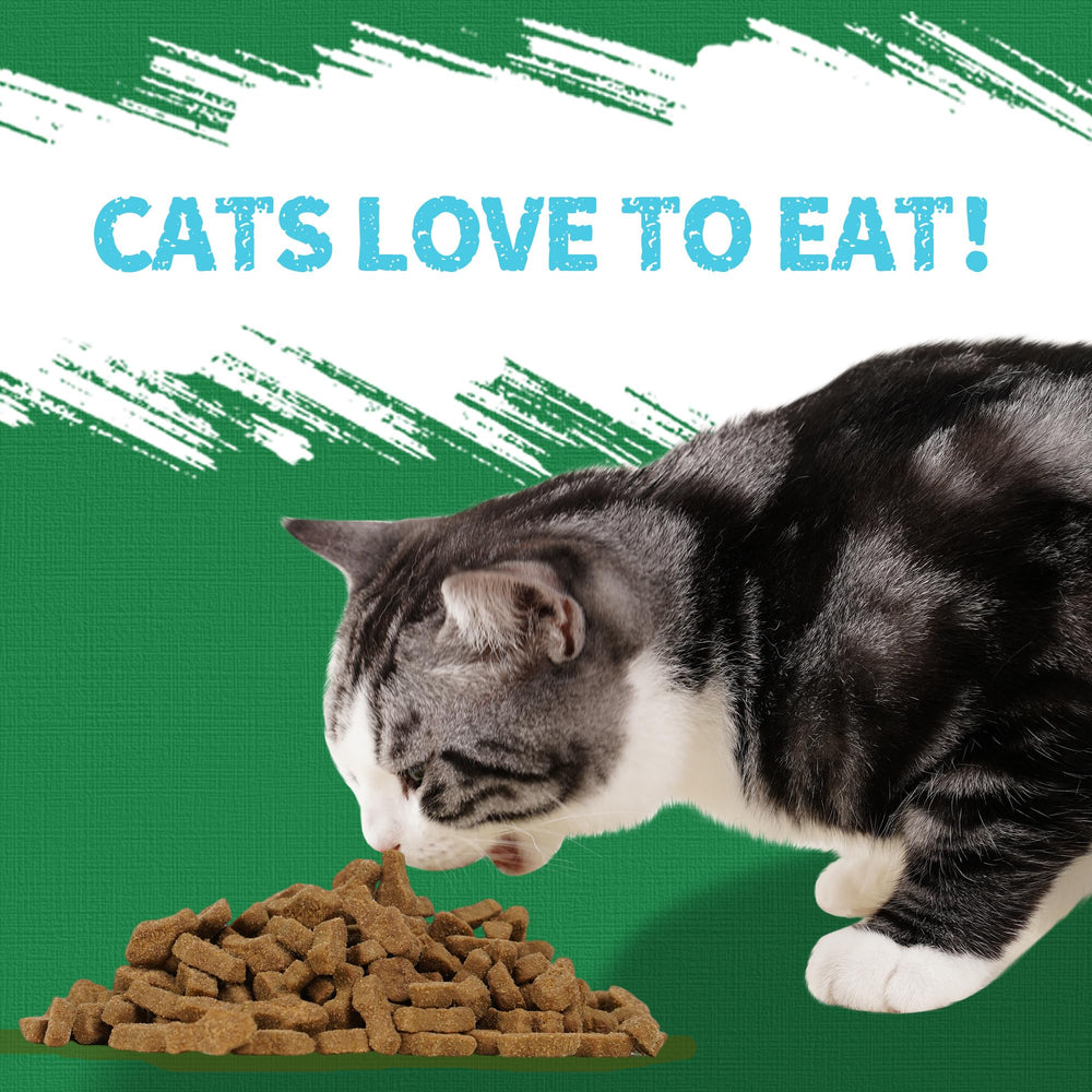 Just Try kale spinach cat treats low-calorie label highlights portion-friendly snack