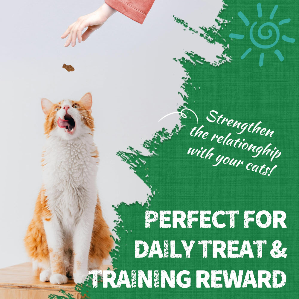 Just Try kale spinach cat treats resealable jar for freshness