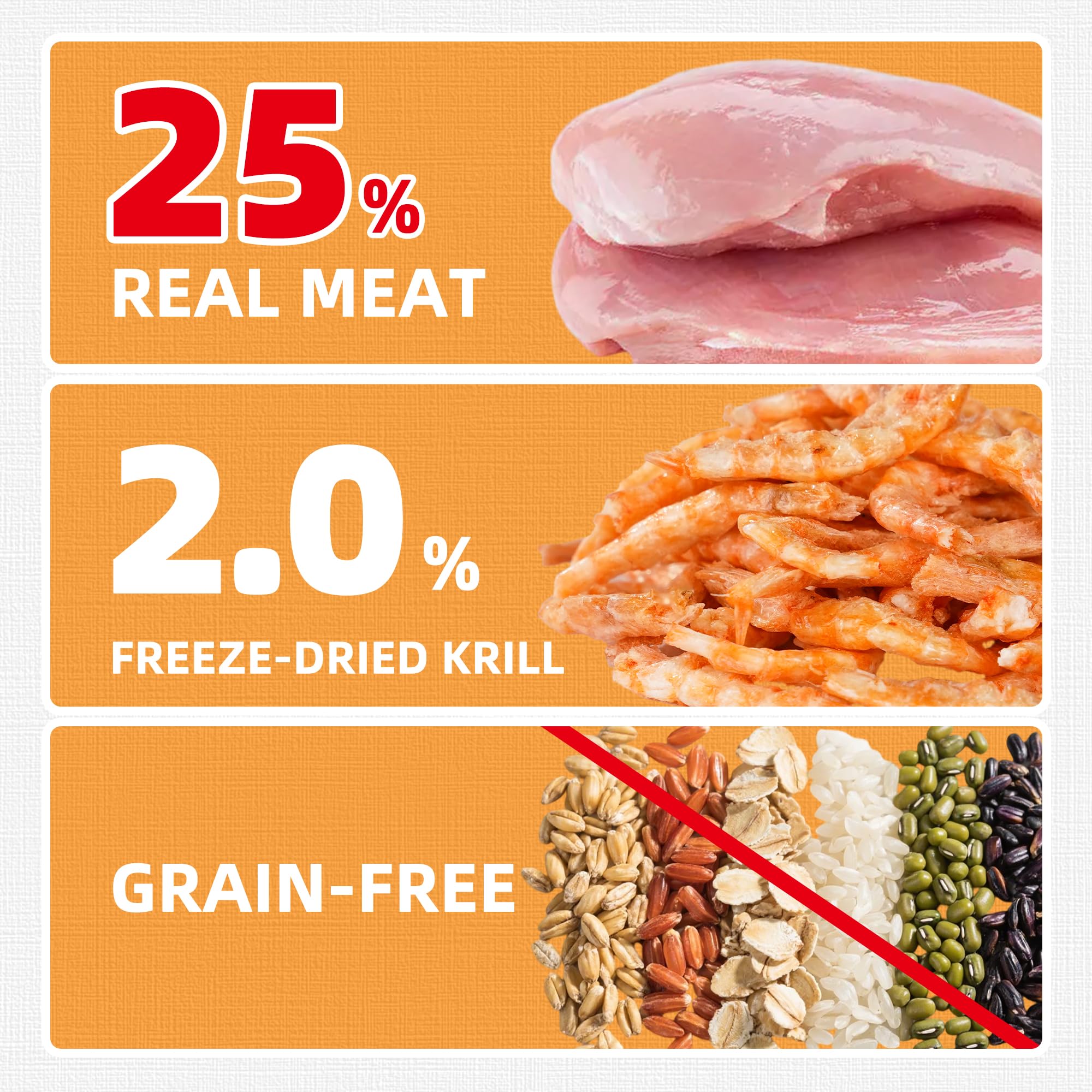 Just Try Krill & Chicken Cat Treats close-up of a crunchy bite
