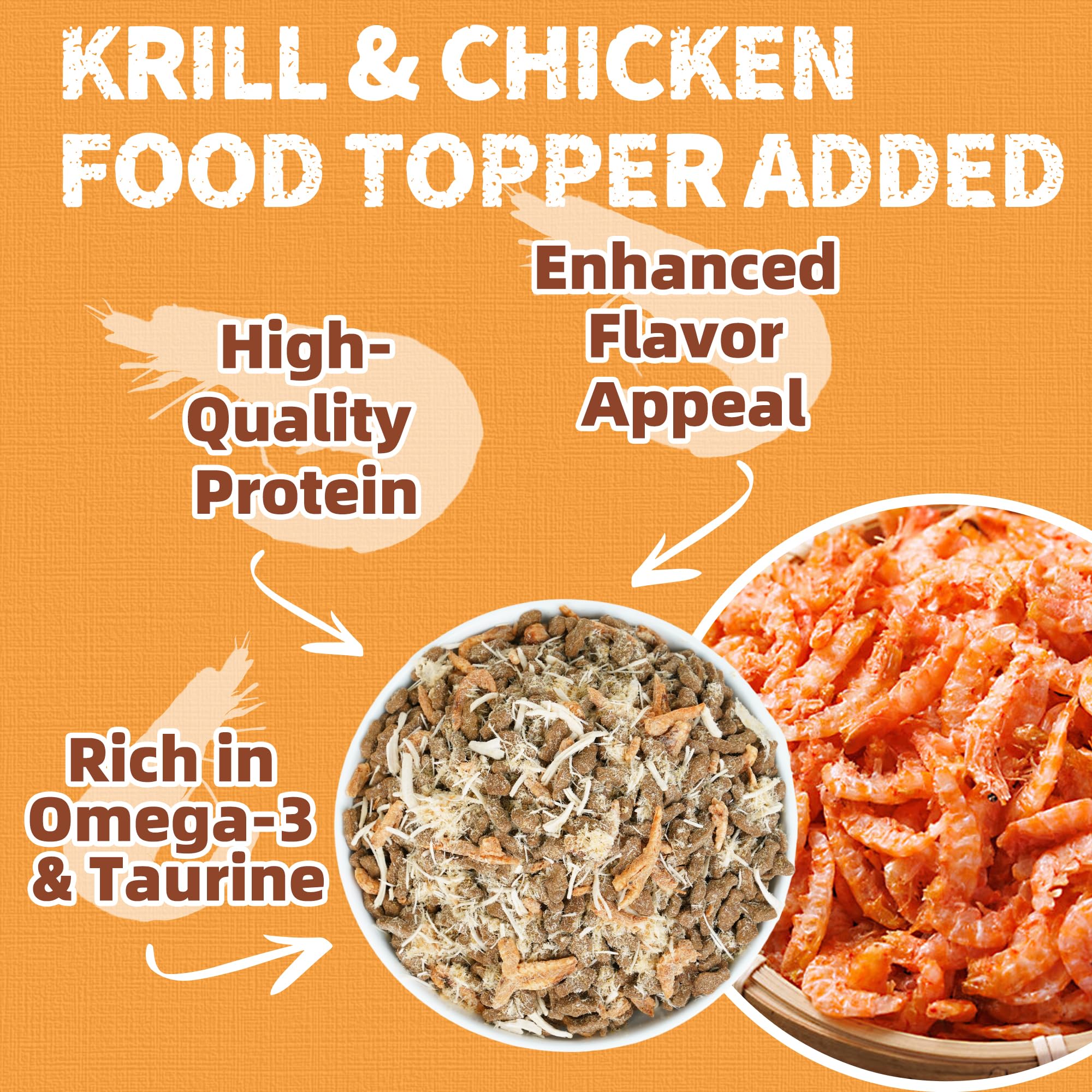 Just Try Krill & Chicken Cat Treats freeze-dried shrimp detail