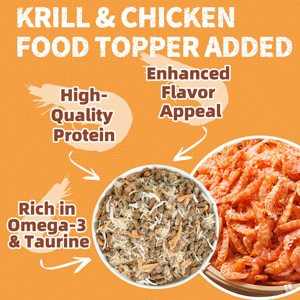 Just Try Krill & Chicken Cat Treats freeze-dried shrimp detail