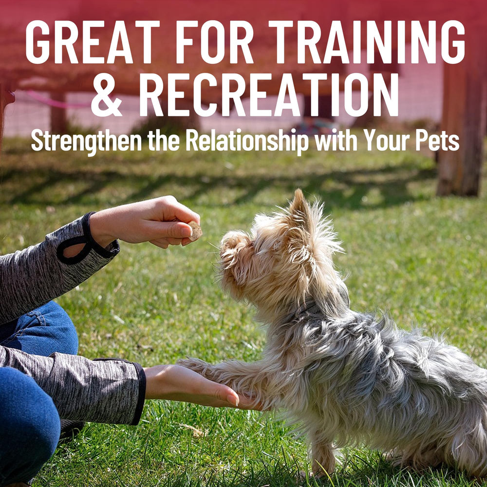 Just Try Puppy Training Reward demonstrating a flavorful treat for puppies.