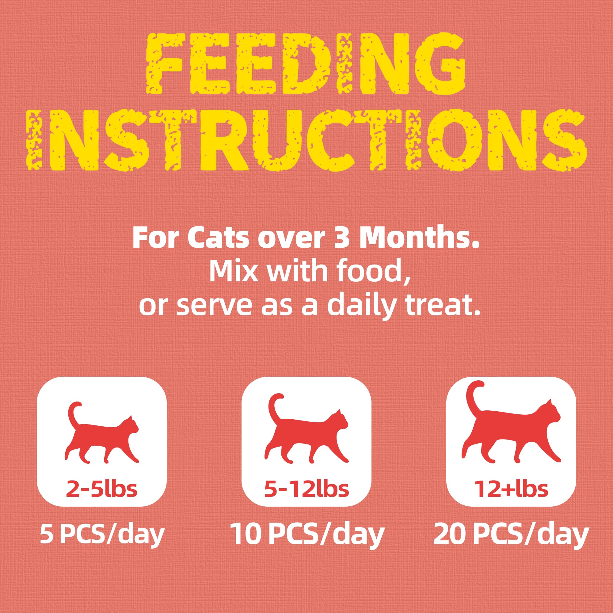 Just Try Salmon Cat Treats dental crunch-action helps plaque control between brushing.