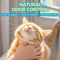 Just Try SnowPaww Casssava litter in bowl demonstrates low tracking granules reducing floor mess