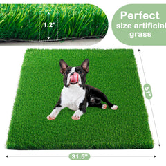 JUSTYEZI dog grass pad close-up texture highlights realistic, soft turf for gentle indoor potty training.