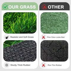 JUSTYEZI dog grass pad polymer turf is resilient and chew-proof.