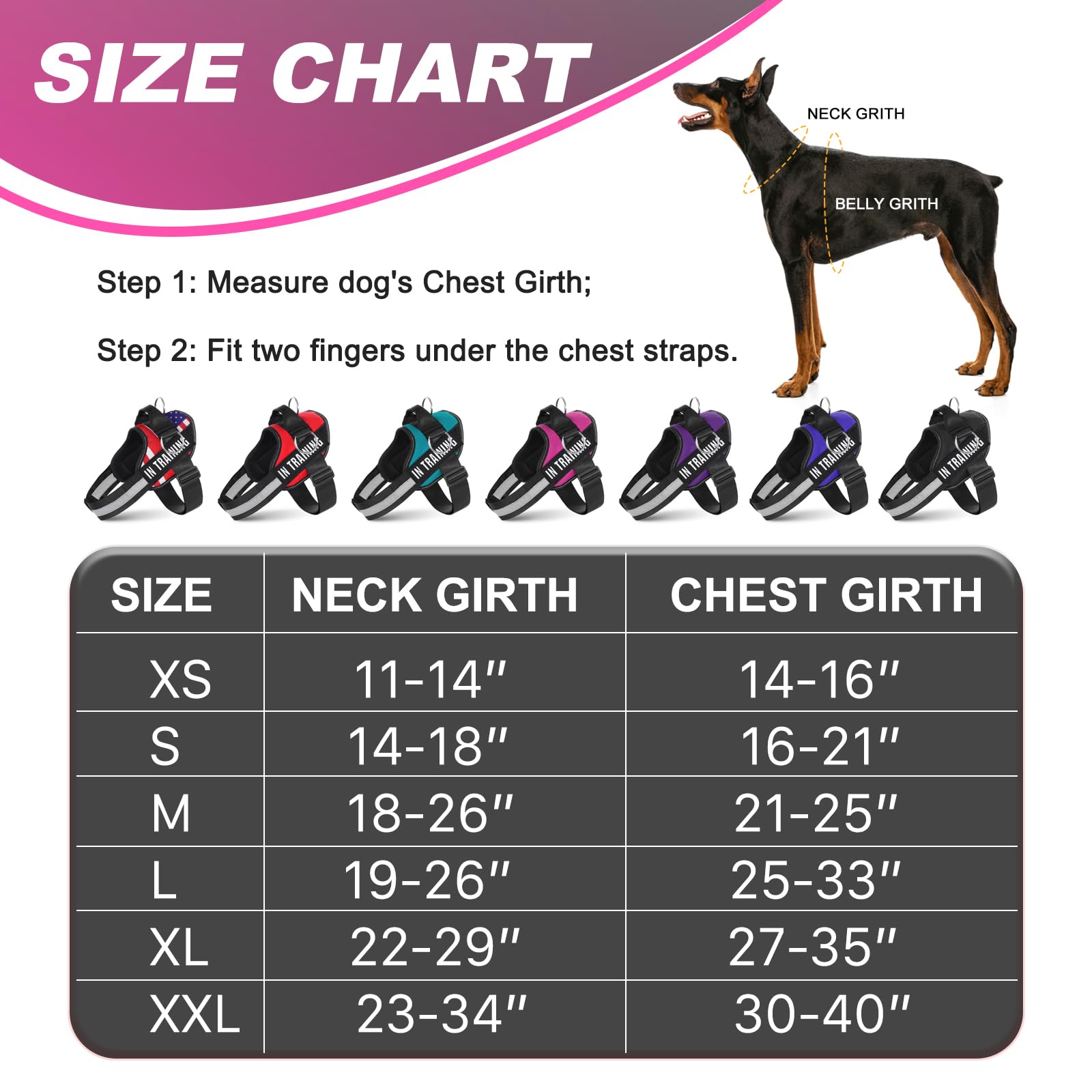 JUSTYEZI essential dog harness easy-on design slips over the head for quick use