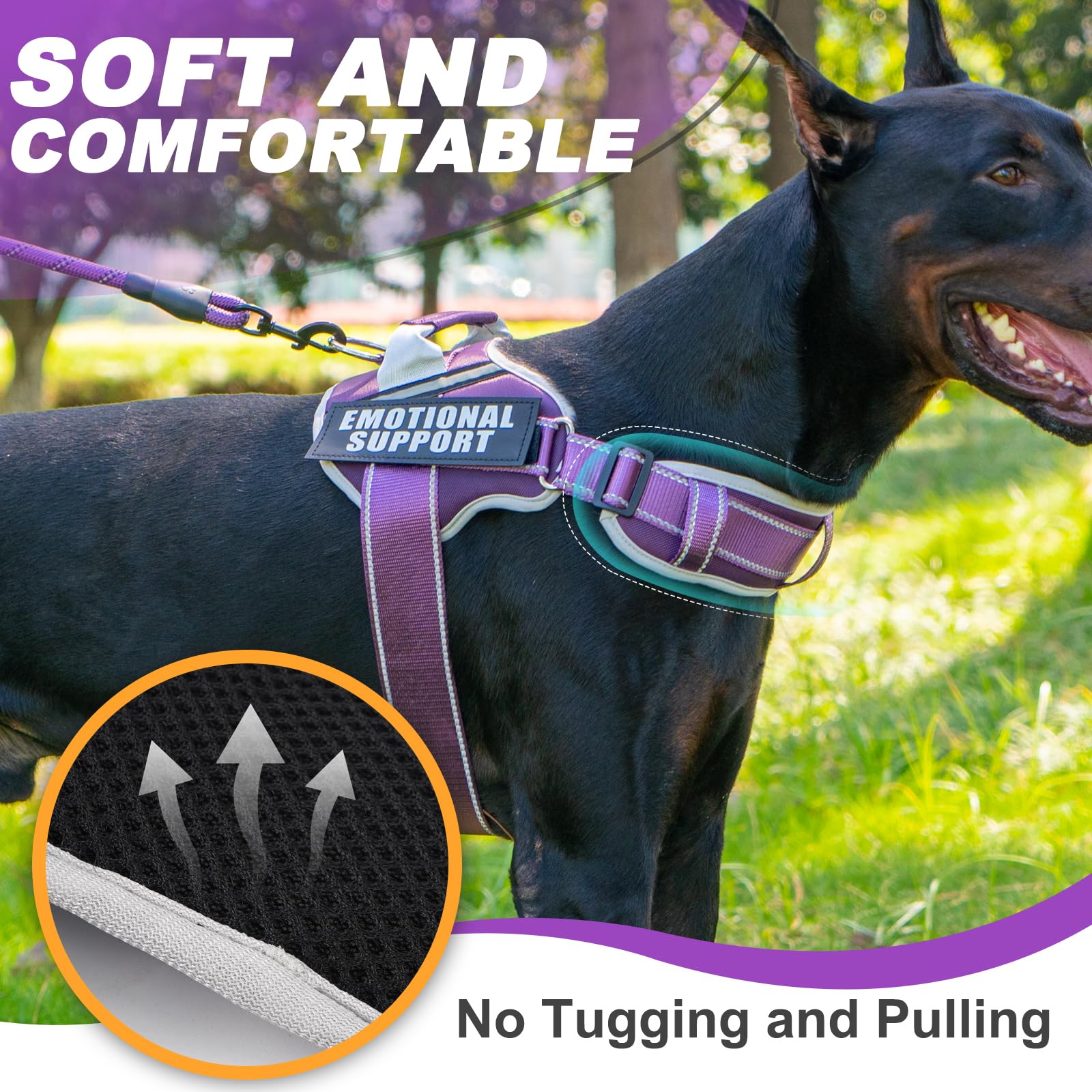 JUSTYEZI no-pull design reduces strain during training sessions.