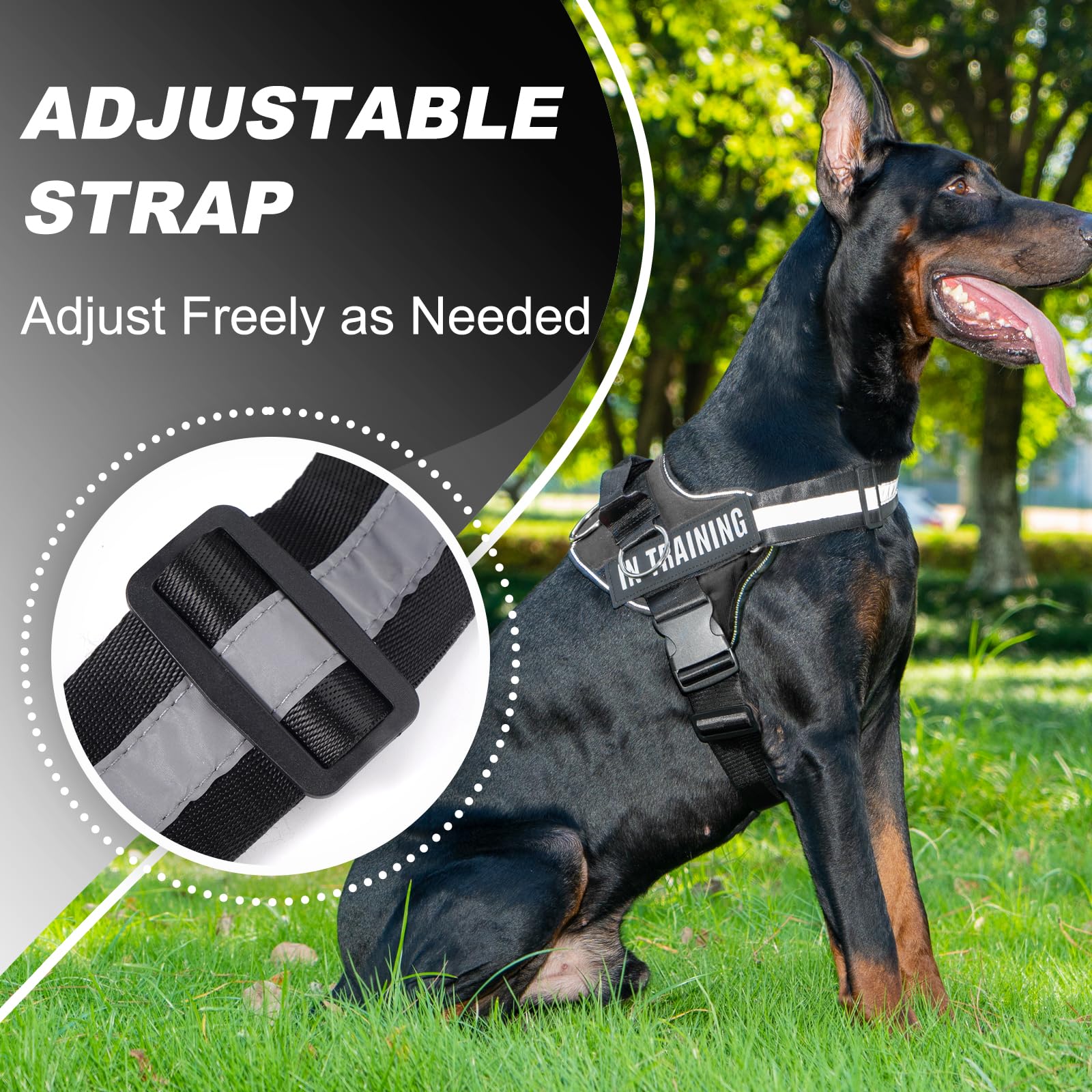 JUSTYEZI reflective padded harness ready for night strolls with enhanced visibility
