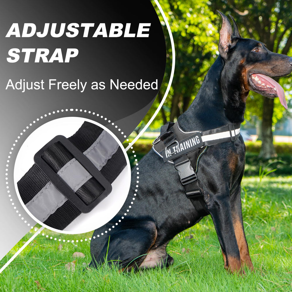 JUSTYEZI reflective padded harness ready for night strolls with enhanced visibility