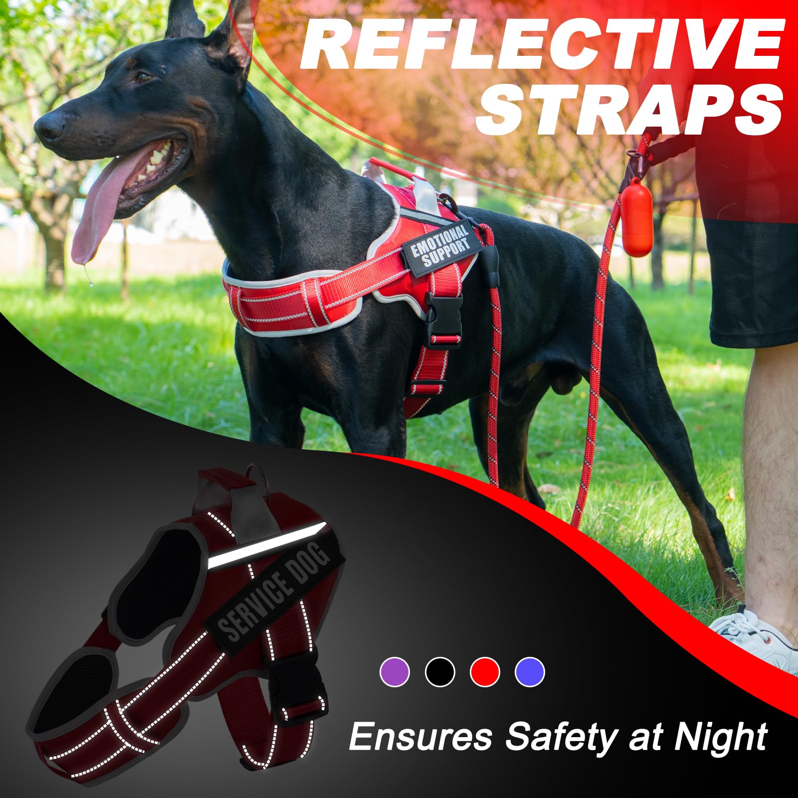 JUSTYEZI service-dog training use with sturdy grip and support.
