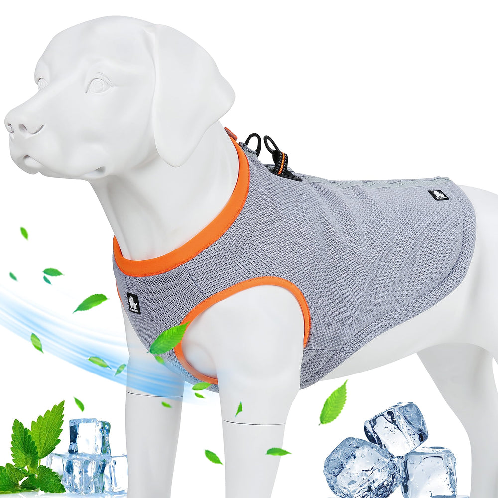JUXZH Truelove cooling vest front view with reflective trim for visibility