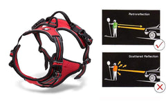 JUXZH Truelove harness reflective strips enhance visibility for safe night walks.
