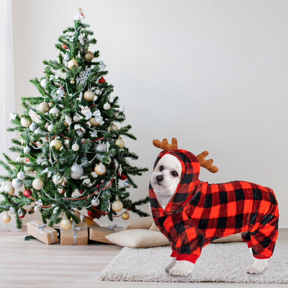 JVVGPET dog antlers hood detail adds festive flair for photos
