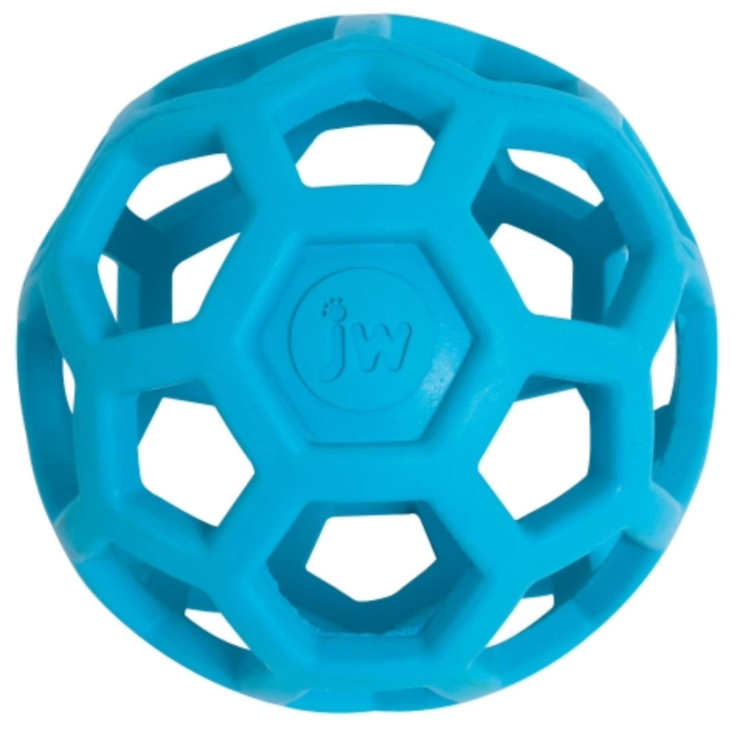 JW Pet HOLEE Roller Ball hole design for hiding treats or small toys.