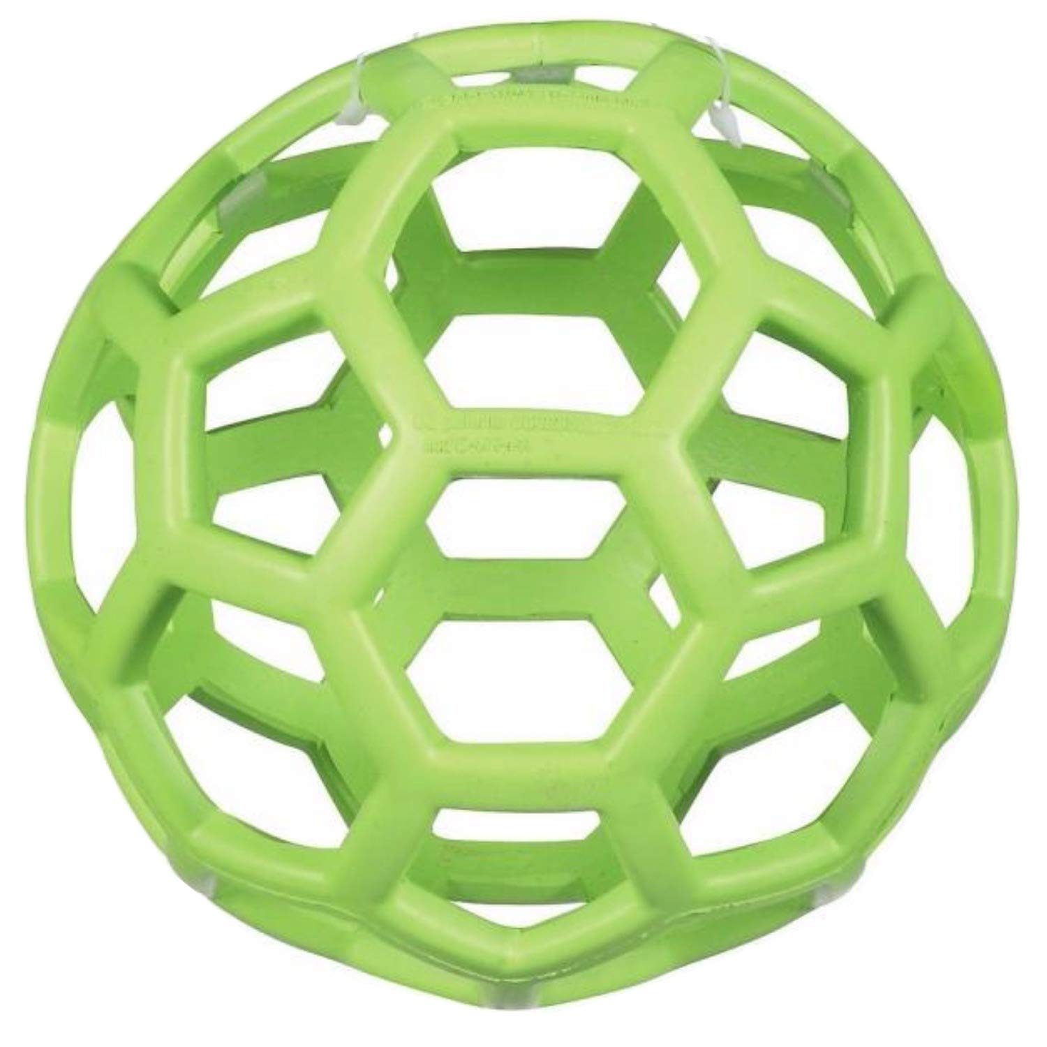 JW Pet HOL-Ee Roller toy demonstrates chew action with honeycomb texture.