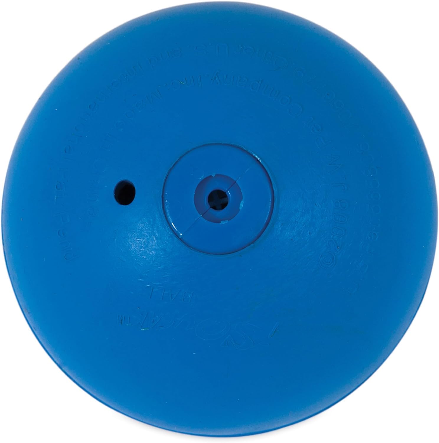 JW Pet iSqueak dog enjoying fetch with medium ball toy