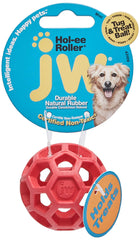 JW Pet Mini Hol-ee Roller, durabilidad en caucho natural para juego seguro y duradero.