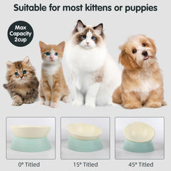 JWPC Bulldog Bowl tilted base shows adjustable height for comfortable eating position