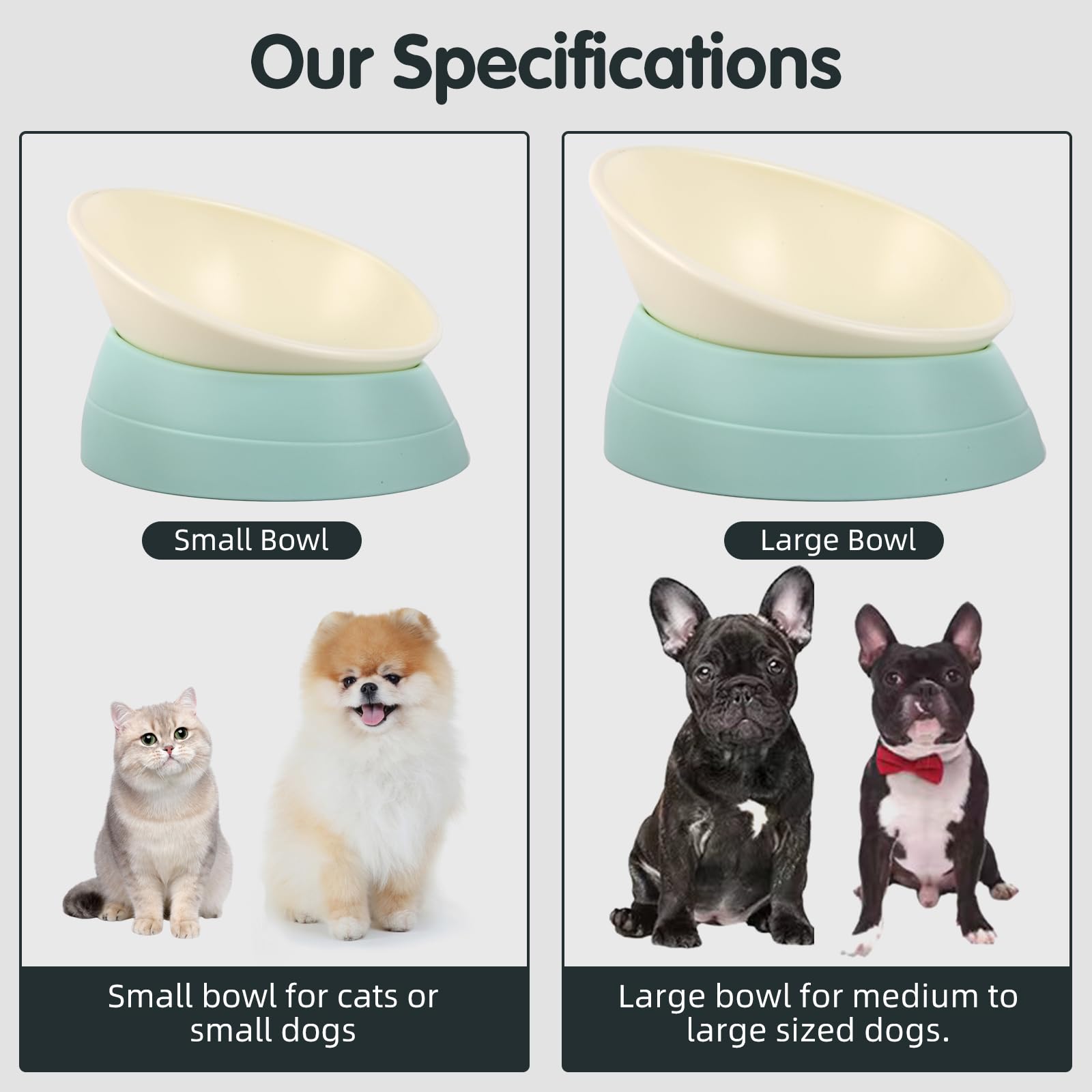 JWPC Bulldog Bowl ideal for small to medium dogs with flat faces