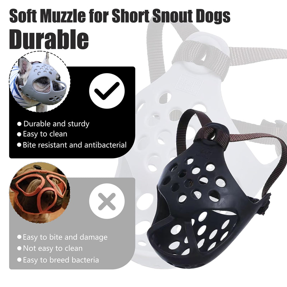 JWPC Short Snout Muzzle helps curb biting and chewing during training.