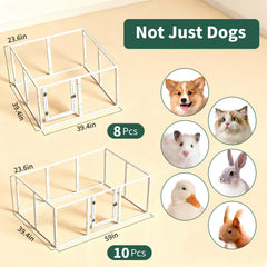 JWXQS clear acrylic dog playpen door for easy entry and exit during routines