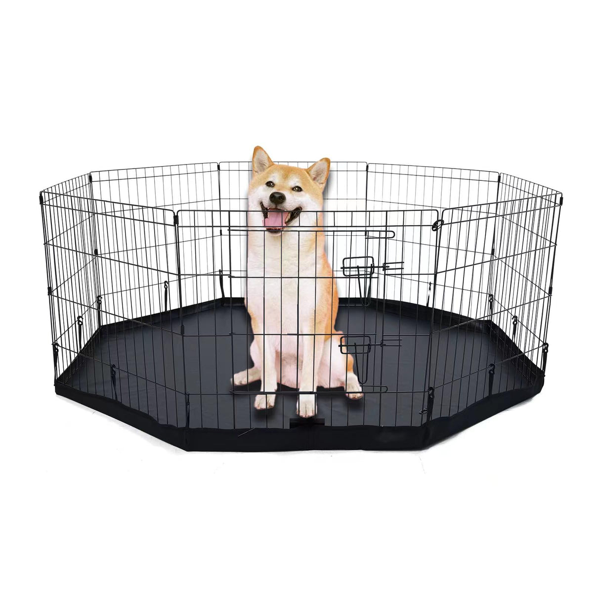 JWXQS dog playpen pad top cover in full view protects floors during play.