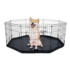 JWXQS dog playpen pad top cover in full view protects floors during play.