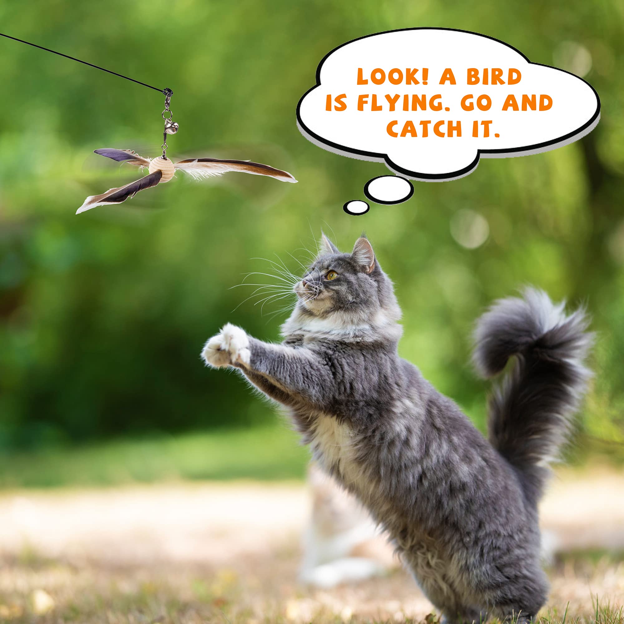 JXFUKAL cat wand toy cat playtime boosts exercise and bonding during indoor fun.