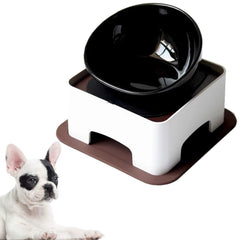 JYHY Bulldog Bowl ceramic dog food bowl with a wide mouth for easy feeding.