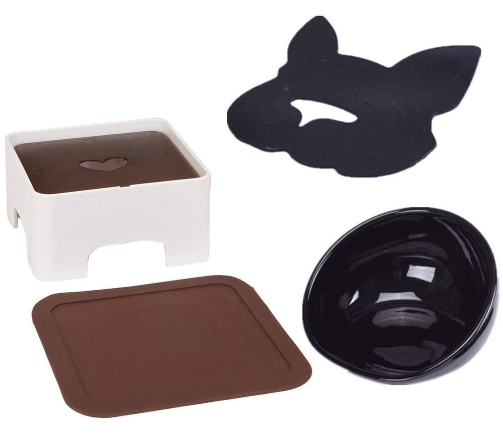 JYHY Bulldog Bowl tilted feeder provides comfortable licking during meals.