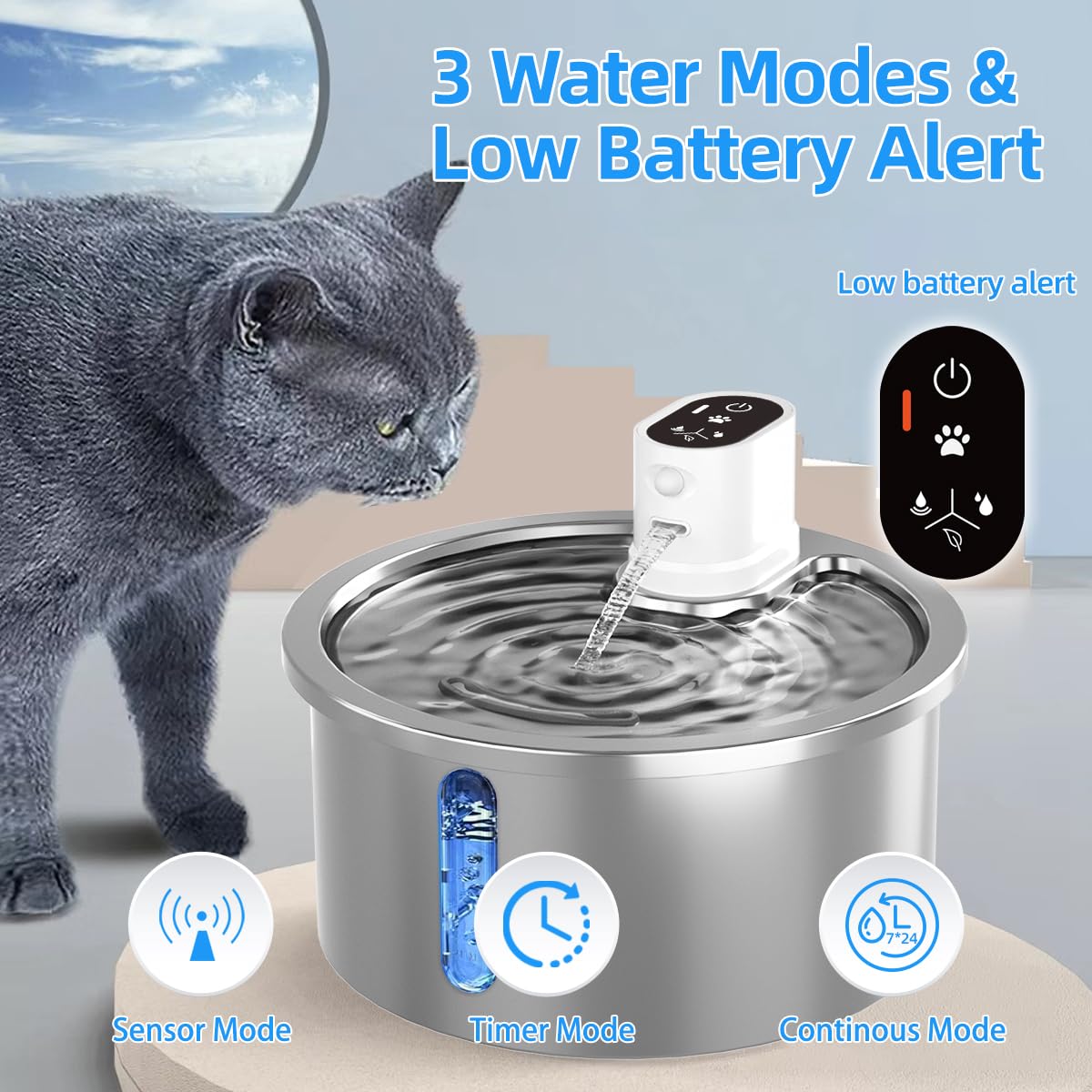 Jzla Pro water level window detail helps you monitor remaining water easily