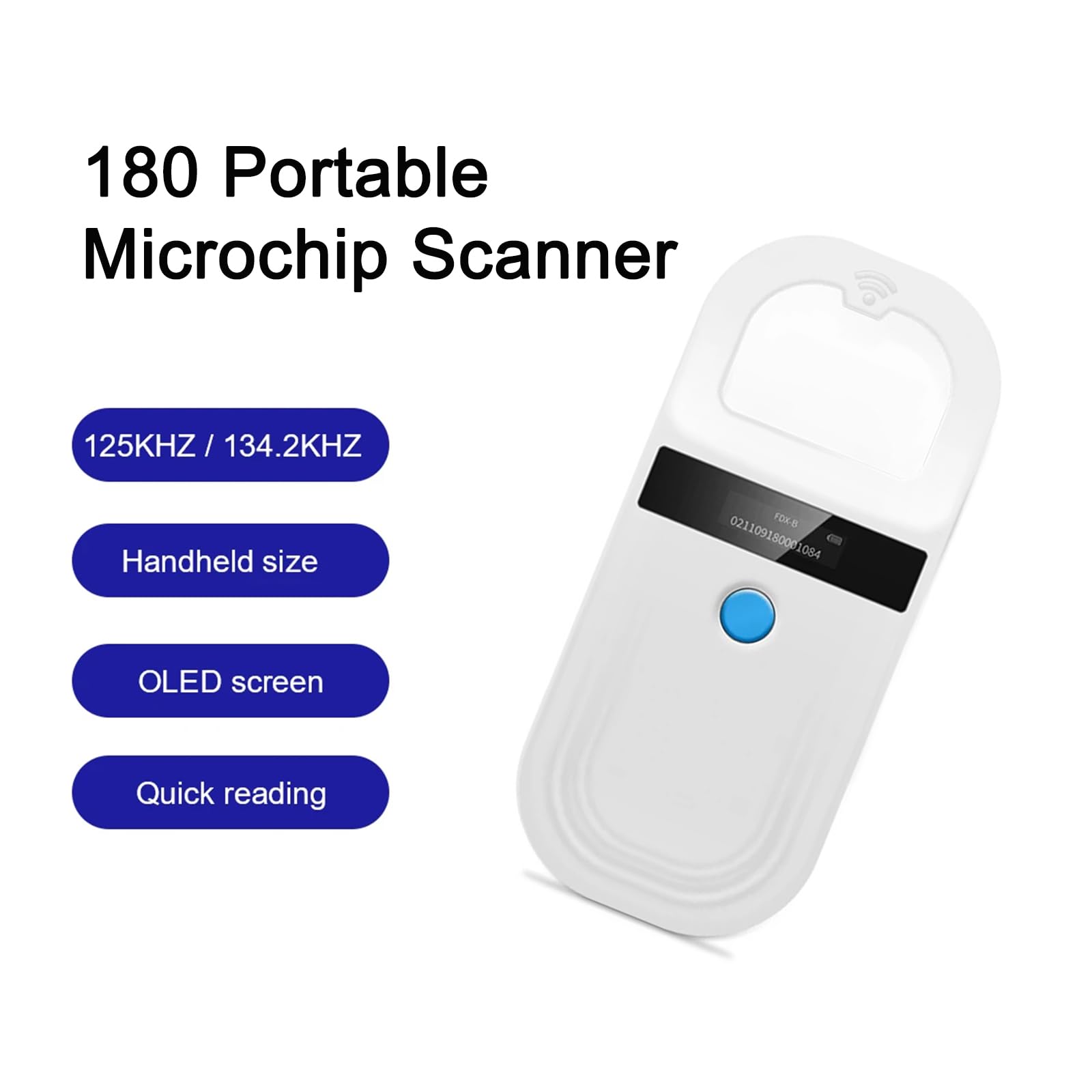 JZLHGOFYTD pet microchip scanner LCD display enables clear readings in bright or dim conditions.