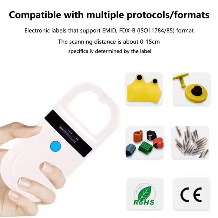 JZLHGOFYTD pet microchip scanner reads tags in real-world conditions during farm tasks.