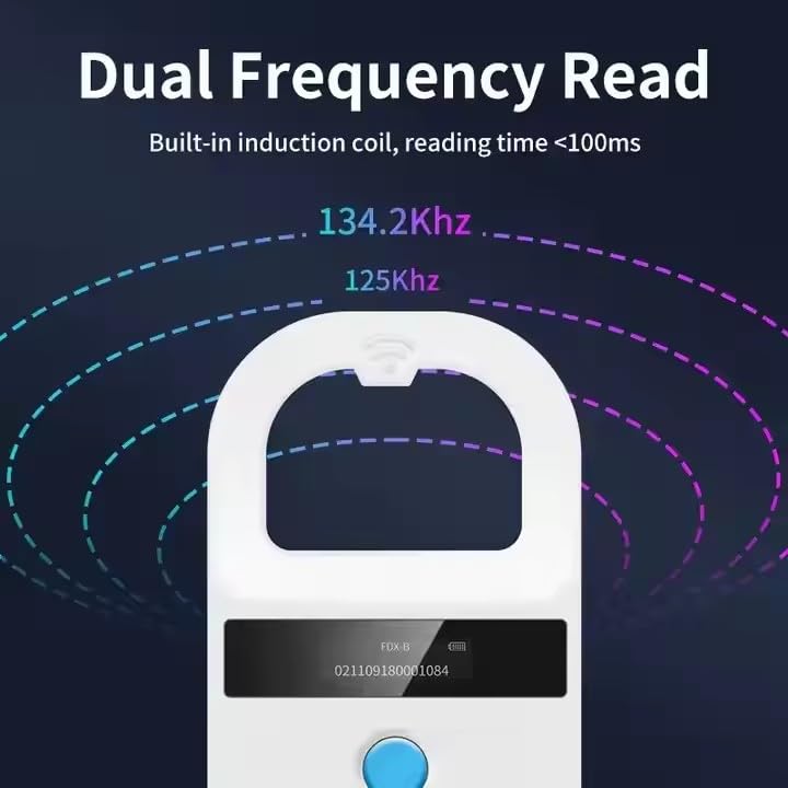 JZLHGOFYTD pet microchip scanner USB connection supports quick data transfer to computer.