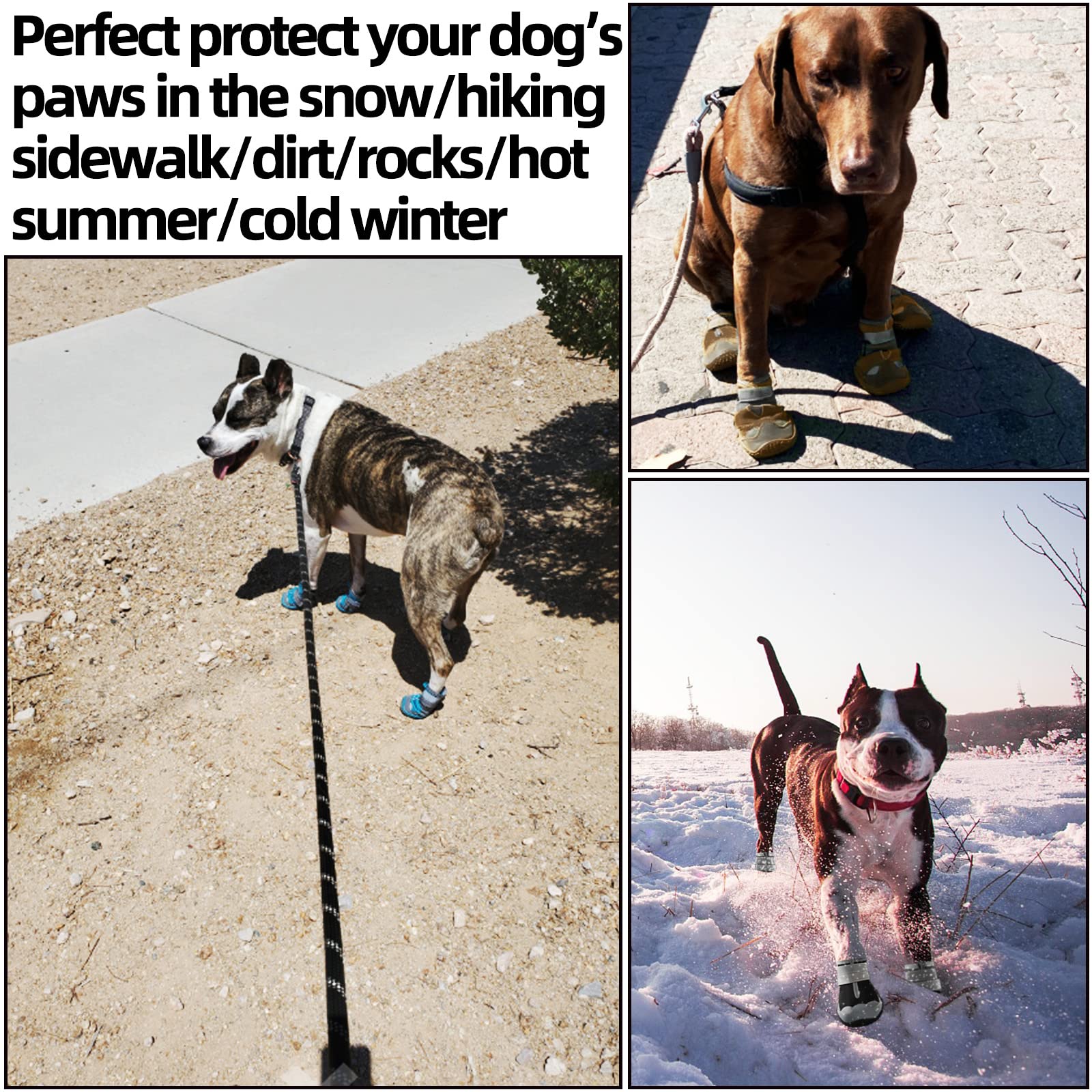 JZXOIVA dog shoes easy-on-off design with secure fit.