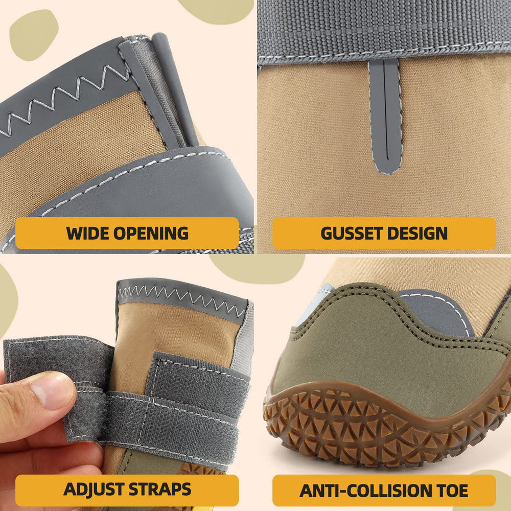 JZXOIVA dog shoes protecting hardwood floors from nails and scratches.