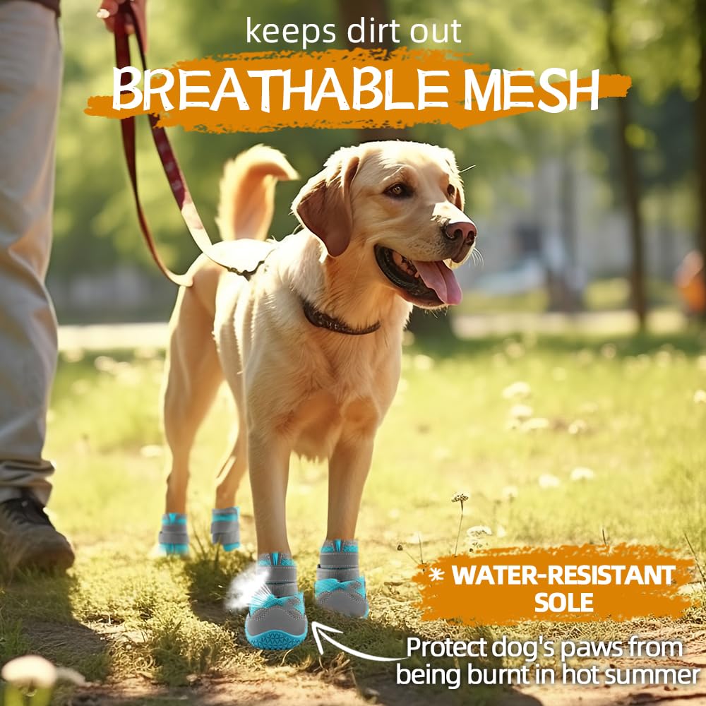 JZXOIVA dog shoes anti-slip sole for stable steps on slick floors