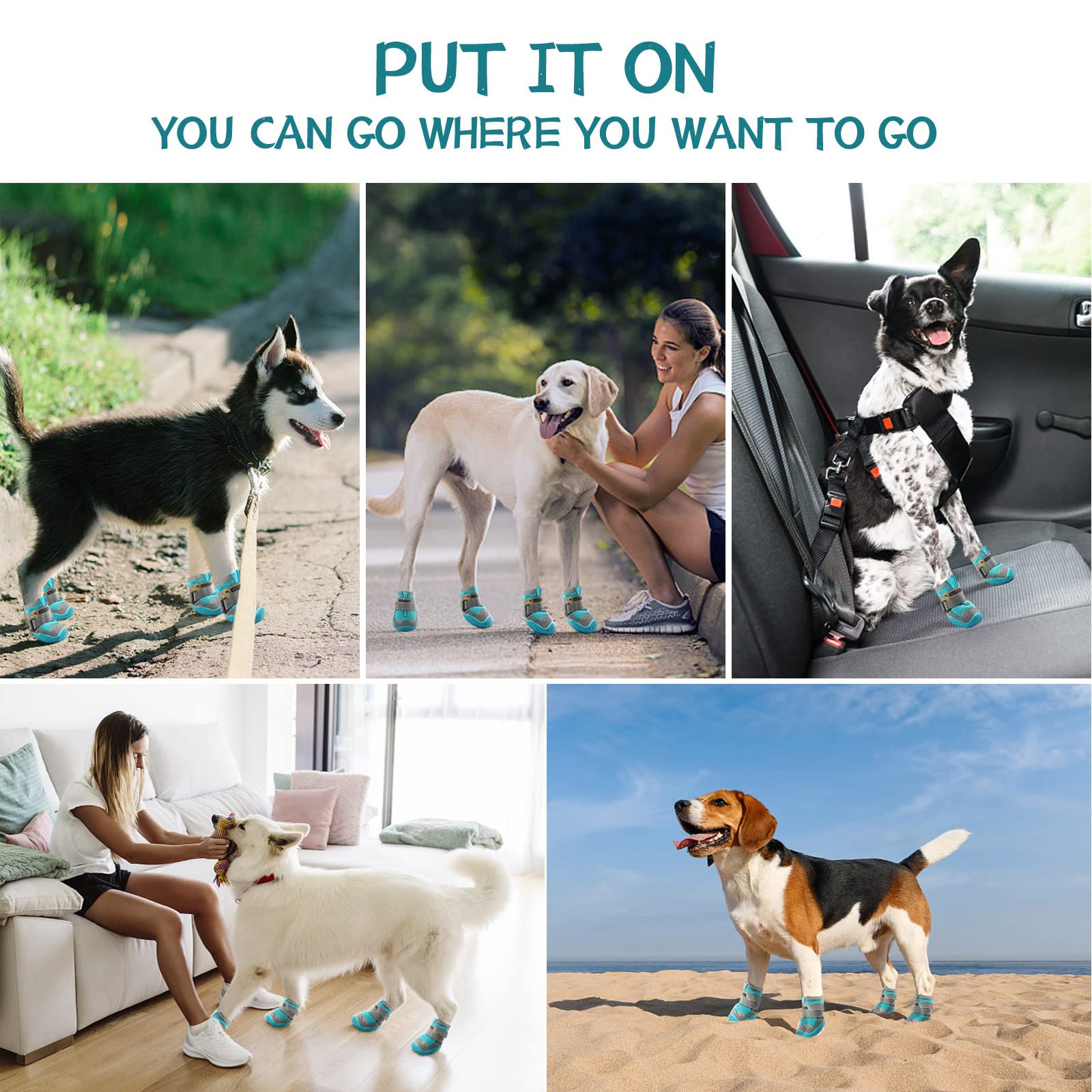 JZXOIVA paw shoes help new boot adoption with gradual training.