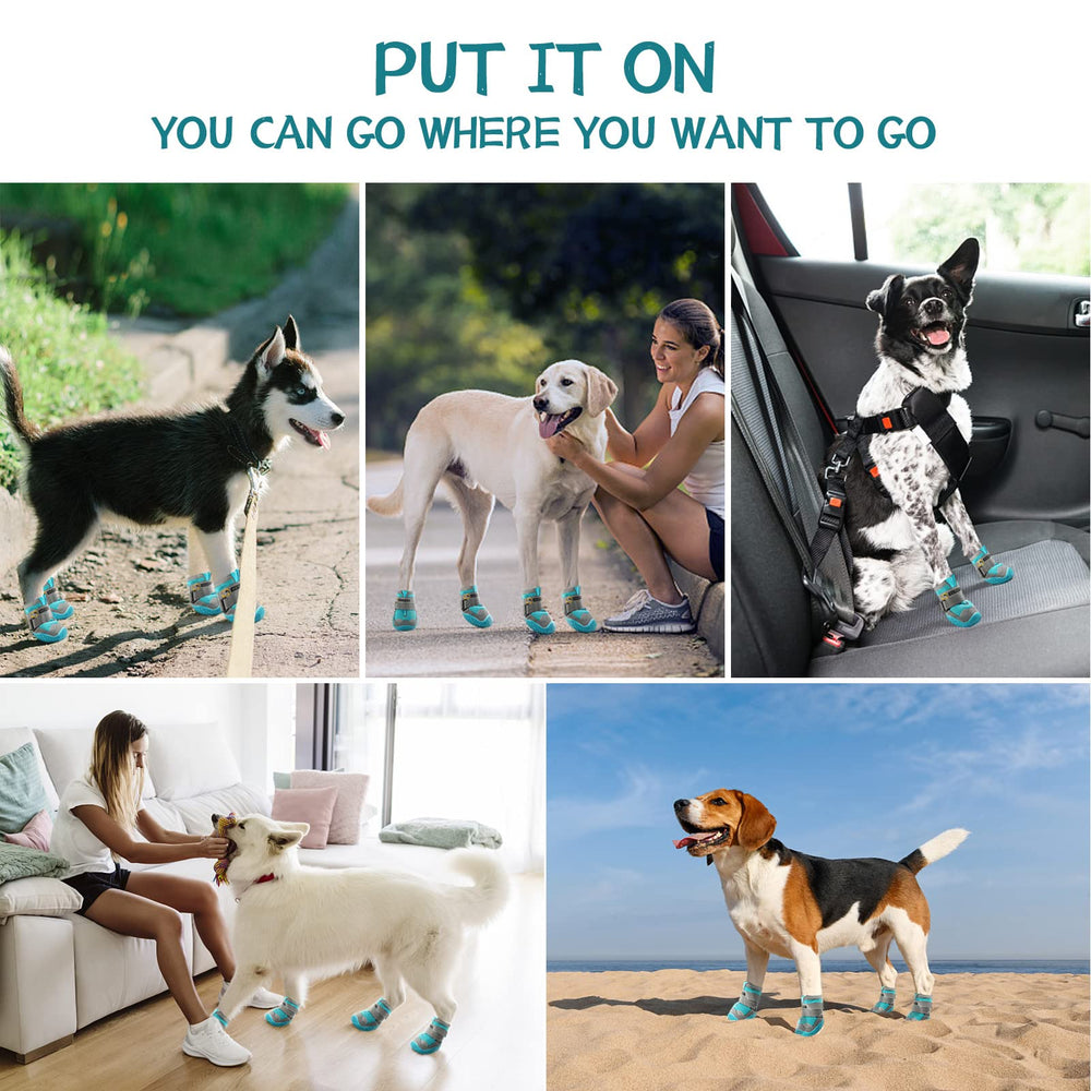 JZXOIVA paw shoes help new boot adoption with gradual training.