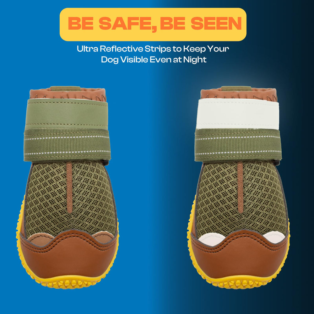 JZXOIVA dog boots with adjustable straps for secure, easy fit.