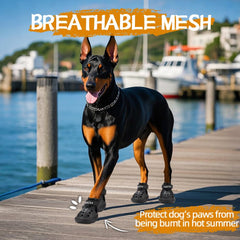 JZXOIVA dog shoes easy-clean rubber, wipe clean after beach trips