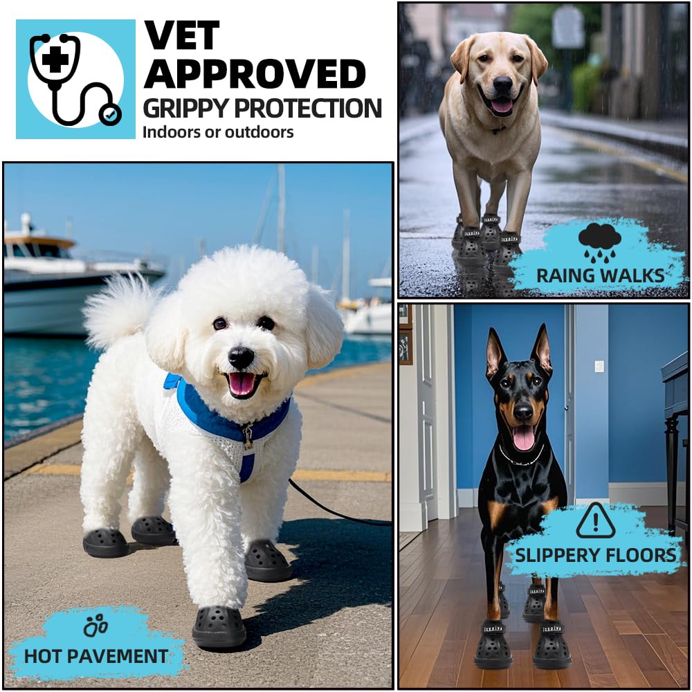 JZXOIVA dog shoes secure bandage closure for a custom, comfortable fit