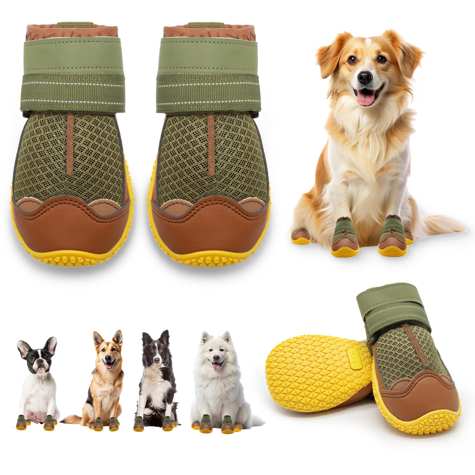 JZXOIVA dog shoes size 5 top view protect paws on hot pavement